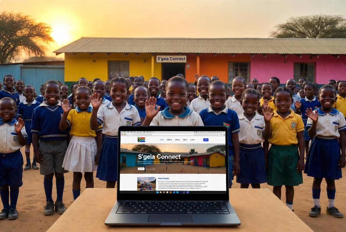 S'gela Connect school with learners